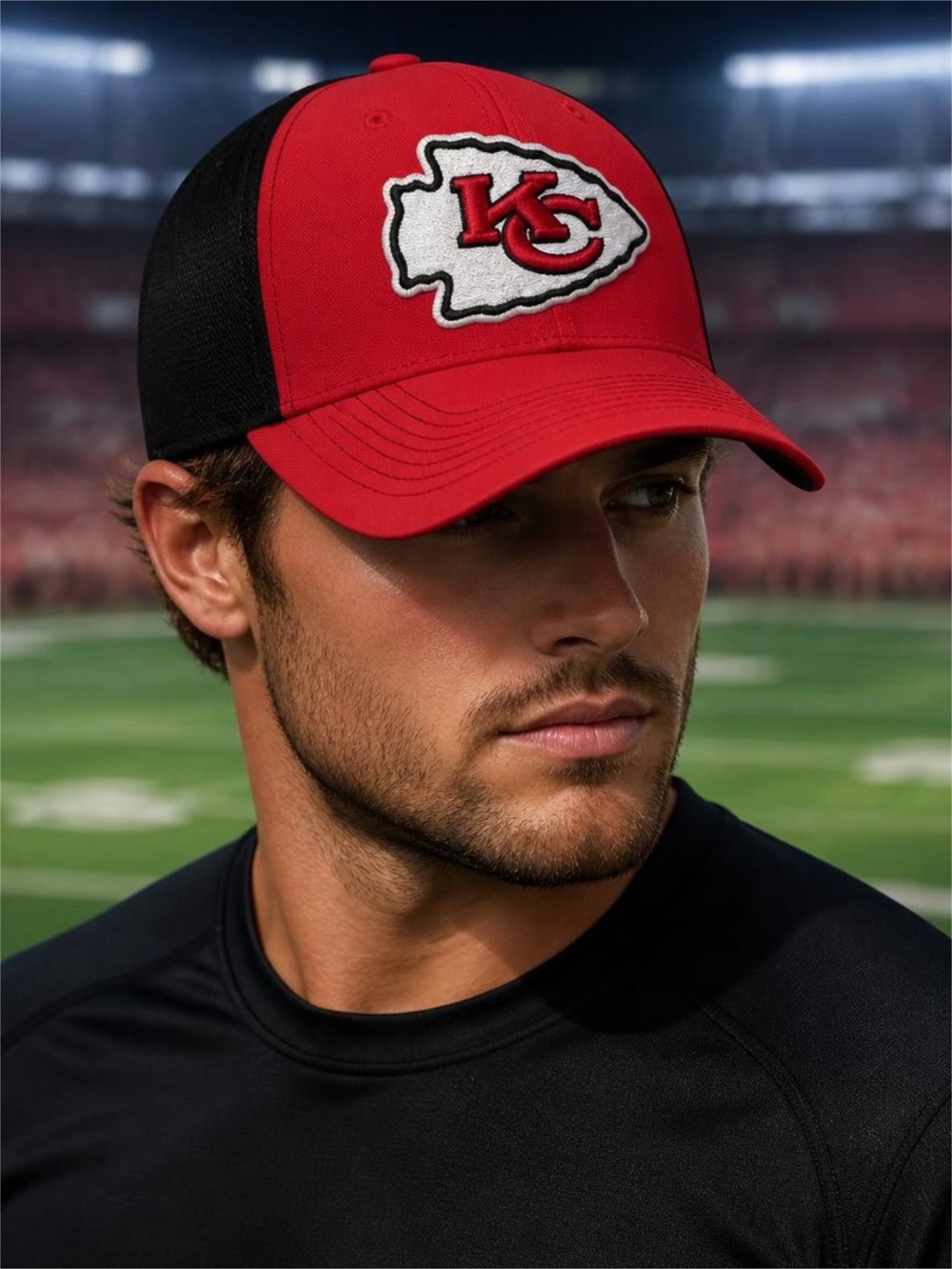 NFL Kansas City Chiefs Red and Black Trucker Hat